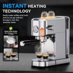 Compact 20Bar Espresso Machine with Milk Frother