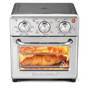 Elite Gourmet 8.5Qt Air Fryer Oven with Recipes