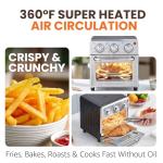 Elite Gourmet 8.5Qt Air Fryer Oven with Recipes