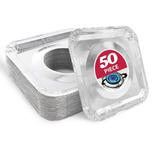 COZZIVITA 50-Pack Aluminum Gas Stove Burner Covers