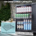 Kalamera 24 Inch Outdoor Beverage Fridge for 154 Cans