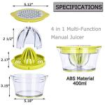 Drizom Manual Citrus Juicer with Measuring Cup