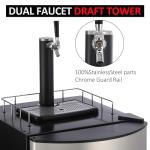 Single Tap Beer Kegerator with Stainless Steel Design