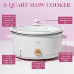 Paris Hilton 6-Quart Manual Slow Cooker, White