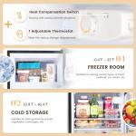 Manastin 3.5 Cu.Ft Mini Fridge with Freezer