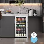 Erivess 3.1 Cu Ft Beverage Fridge with LED Display