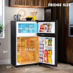 Manastin 3.5 Cu.Ft Mini Fridge with Freezer