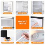 Frestec 3.2 Cu.Ft. Mini Fridge with Freezer