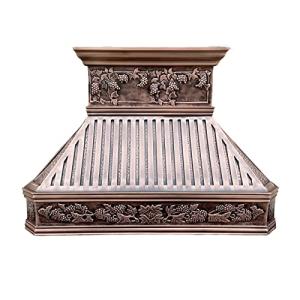 Hand Hammered Copper Wall Mount Range Hood 42