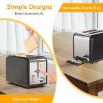 HealSmart 2-Slice Stainless Steel Toaster with 6 Settings