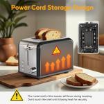 HealSmart 2-Slice Stainless Steel Toaster with 6 Settings