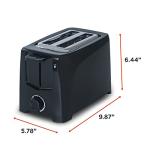 Commercial Chef 2 Slice Toaster - Black