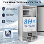 Under Counter Ice Maker - 120 lbs/Day, Stainless Steel