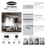 COSMO 36" Delta Ducted Under Cabinet Range Hood