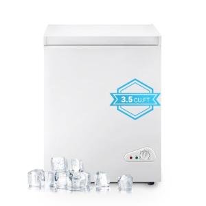 Compact 3.5 Cu.Ft Mini Chest Freezer with Adjustable Temp