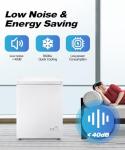 Compact 3.5 Cu.Ft Mini Chest Freezer with Adjustable Temp