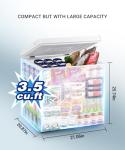 Compact 3.5 Cu.Ft Mini Chest Freezer with Adjustable Temp