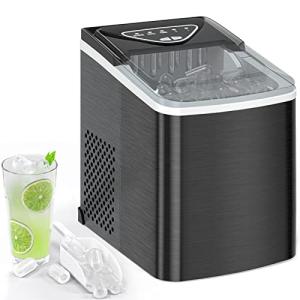 Compact Self-Cleaning Countertop Ice Maker Machine