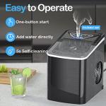 Compact Self-Cleaning Countertop Ice Maker Machine