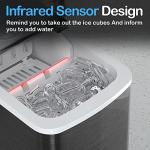Compact Self-Cleaning Countertop Ice Maker Machine