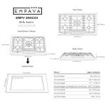 Empava 36" Gas Cooktop with 5 Sealed Burners
