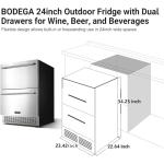BODEGA 24 Inch Outdoor Beverage Fridge, 180 Can Capacity