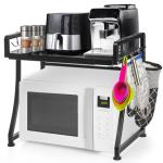 Expandable Kitchen Organizer Rack with Hooks