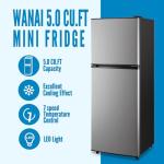 WANAI 5.0 CU.FT. Dual Door Fridge and Freezer