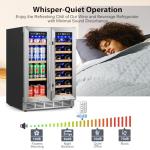 ORYMUSE 24-Inch Dual Zone Wine and Beverage Cooler