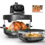 Kismile 5-in-1 Portable Air Fryer with Dual Glass Containers