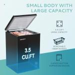 EUHOMY 3.5 Cu.Ft Chest Freezer with Wheels