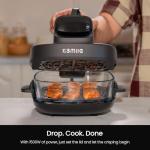 Kismile 5-in-1 Portable Air Fryer with Dual Glass Containers