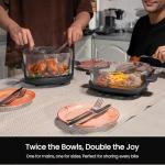 Kismile 5-in-1 Portable Air Fryer with Dual Glass Containers