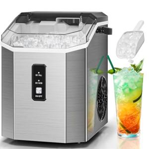 Portable Nugget Ice Maker with Self-Cleaning Feature