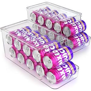 Soda Can Dispenser Set for Easy Fridge Organization