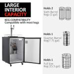 Dual Tap Beer Kegerator with Cooler and Shelves
