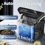 Portable Countertop Ice Maker, Self-Cleaning, 26.5 lbs/24H