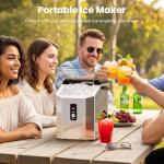 Portable Nugget Ice Maker with Self-Cleaning Feature