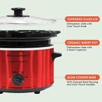 Electric Oval Slow Cooker with Adjustable Temperature