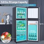 5.0 Cu.Ft Dual Door Refrigerator with Freezer