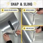 Extra Large Stainless Steel Pizza Peel with Folding Handle