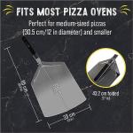Extra Large Stainless Steel Pizza Peel with Folding Handle