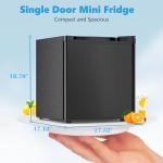 Electactic 1.6 Cu.ft Quiet Mini Fridge with Freezer