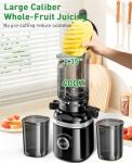 GlowWise Cold Press Juicer with Extra Wide Chute