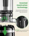 GlowWise Cold Press Juicer with Extra Wide Chute