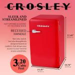 Crosley Retro Mini Fridge 3.2 CuFt Red