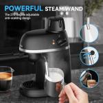 Compact Espresso and Cappuccino Machine with Steam Wand