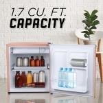 Compact Energy Star Mini Fridge with Freezer, Blush Red