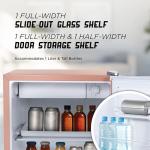 Compact Energy Star Mini Fridge with Freezer, Blush Red