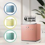 Compact Energy Star Mini Fridge with Freezer, Blush Red